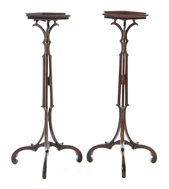 Pair George III style mahogany