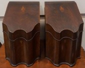 PAIR GEORGE III STYLE MAHOGANY