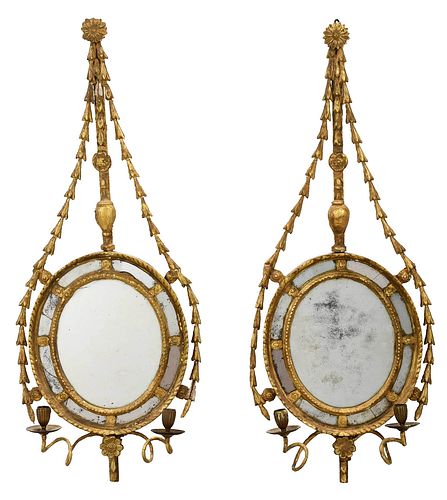 PAIR GEORGE III STYLE MIRRORED