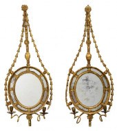 PAIR GEORGE III STYLE MIRRORED