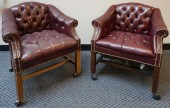 PAIR GEORGE III STYLE TUFTED M