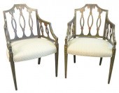 PAIR GEORGE IV PAINT DECORATED