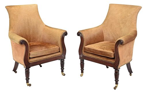 PAIR GEORGE IV/STYLE MAHOGANY