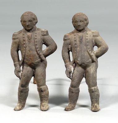 Pair George Washington andirons:
