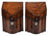 PAIR GEORGIAN MAHOGANY KNIFE B
