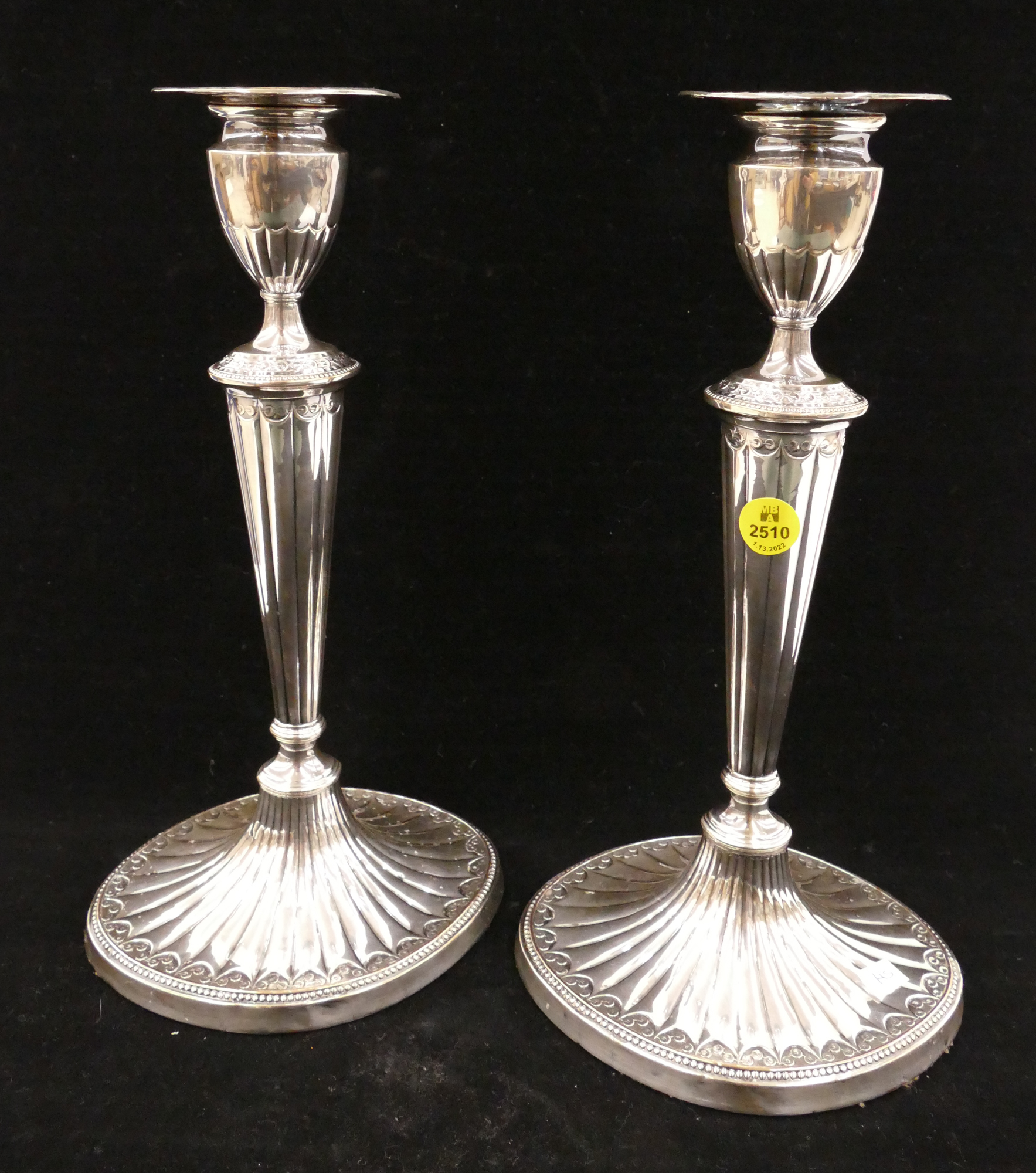 Pair Georgian Sheffield Plate