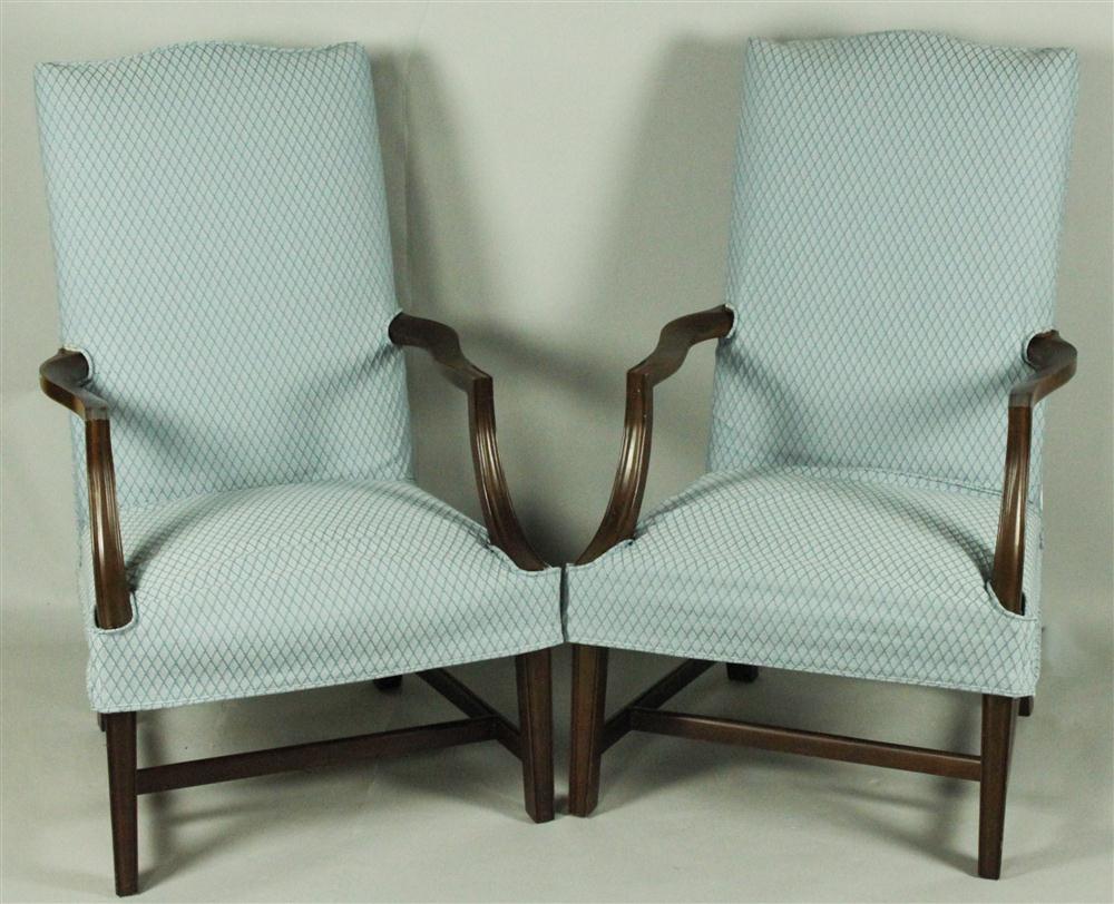 PAIR GEORGIAN STYLE MAHOGANY