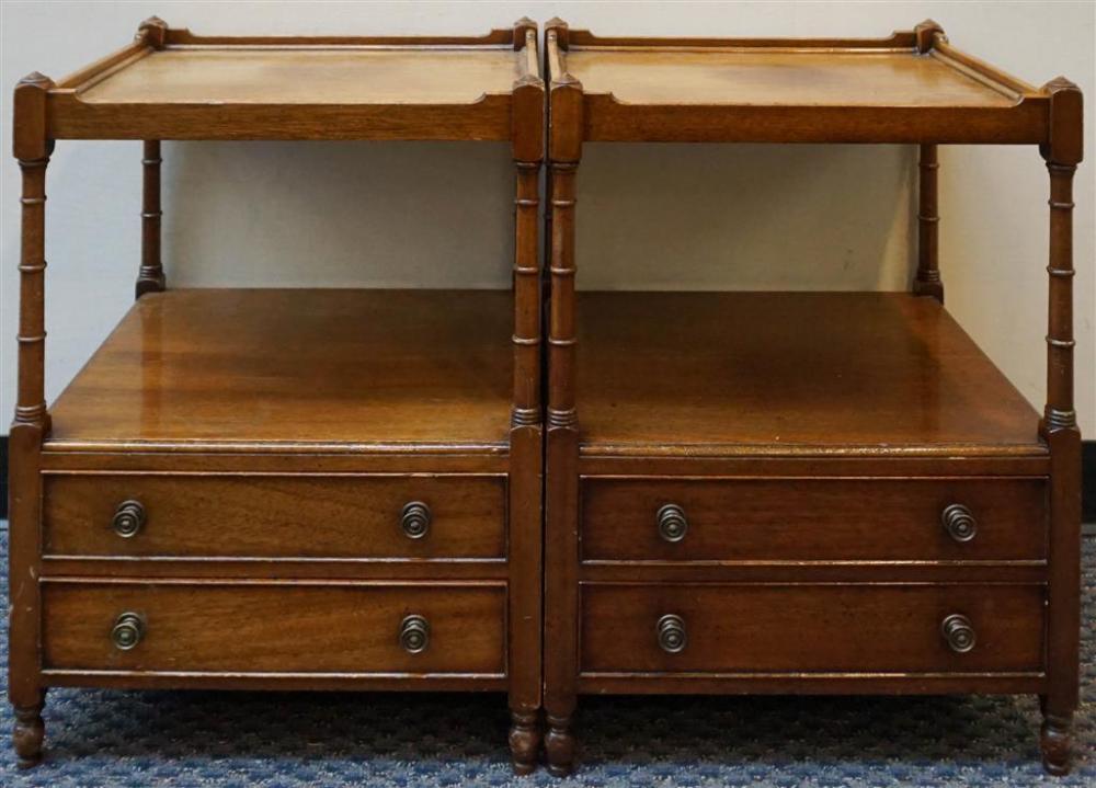 PAIR GEORGIAN STYLE MAHOGANY