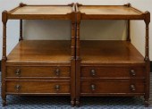 PAIR GEORGIAN STYLE MAHOGANY T