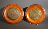 PAIR GERMAN BAS RELIEF METAL P