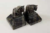 PAIR GERMAN BRONZE ART DECO TI