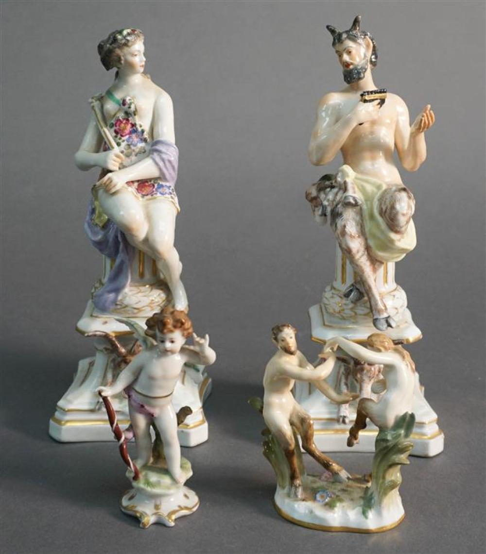 PAIR GERMAN CAPODIMONTE ALLEGORICAL