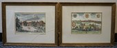 PAIR GERMAN COLOR ENGRAVED VIE