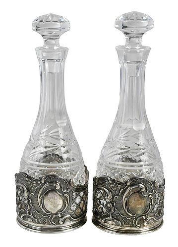 PAIR GERMAN SILVER COASTER WITH