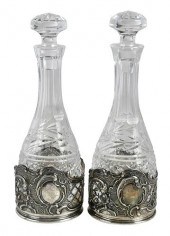 PAIR GERMAN SILVER COASTER WIT