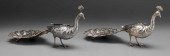 Pair German Silver Peafowl lat