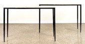 PAIR GIACOMETTI STYLE IRON CON