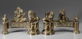Pair Gilt Bronze Chenet French
