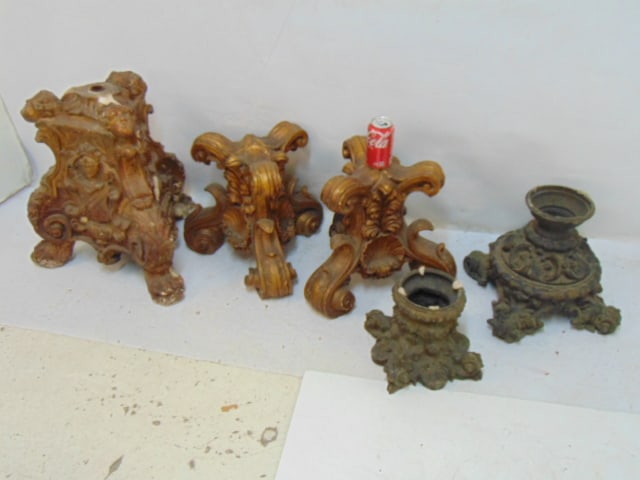 PAIR GILT COMPOSITE TABLE BASES,