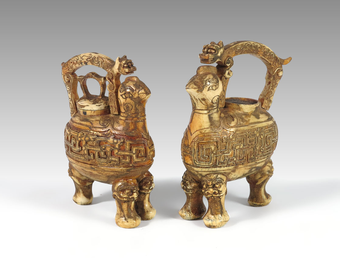 PAIR GILT DECORATE FIGURAL CARVED
