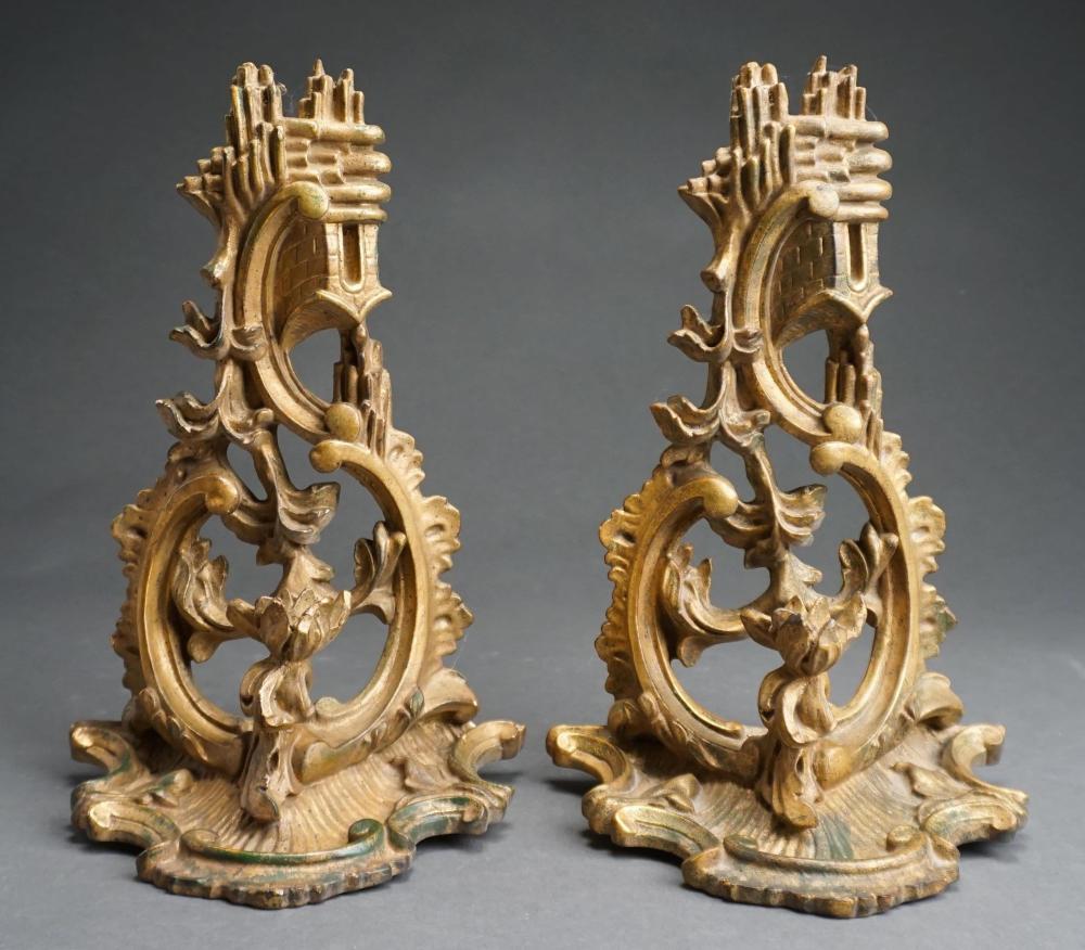 PAIR GILT PLASTER 'CHINESE