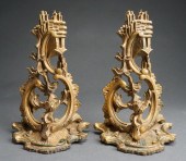 PAIR GILT PLASTER 'CHINESE PAG