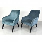 Pair Gio Ponti lounge chair wi