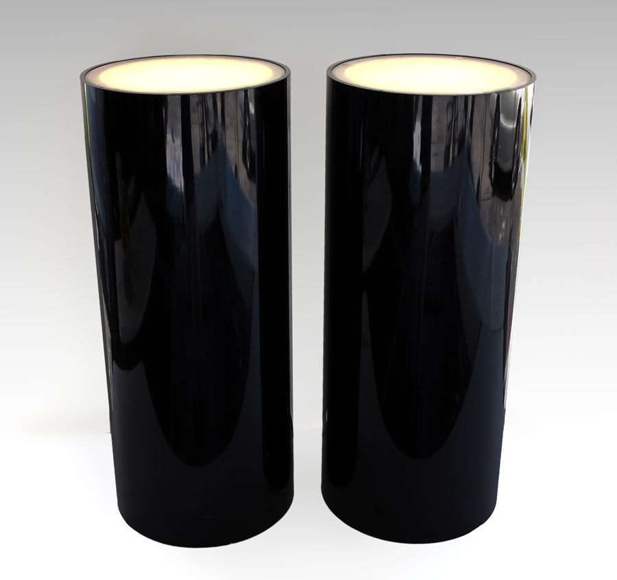 PAIR GLASS TOP UP LIGHT DISPLAY