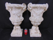 PAIR GLAZED TERRA COTTA PLANTE