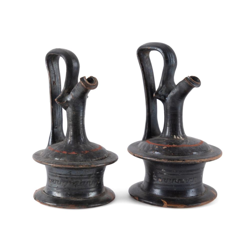 PAIR GNATHIA WARE TERRACOTTA