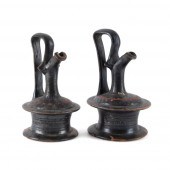 PAIR GNATHIA WARE TERRACOTTA E
