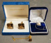 PAIR GOLD PLATED SMOKY QUARTZ