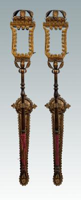 Pair gondola lanterns: ornate