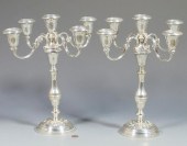 PAIR GORHAM STERLING CANDELABR