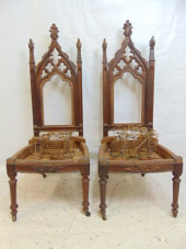 PAIR GOTHIC CHAIR FRAMES IN WA
