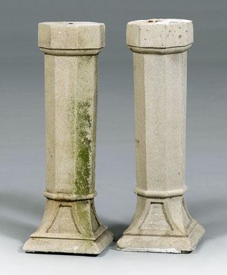 Pair Gothic stone columns: