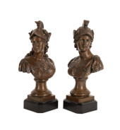 PAIR GRAND TOUR BRONZE BUSTS O
