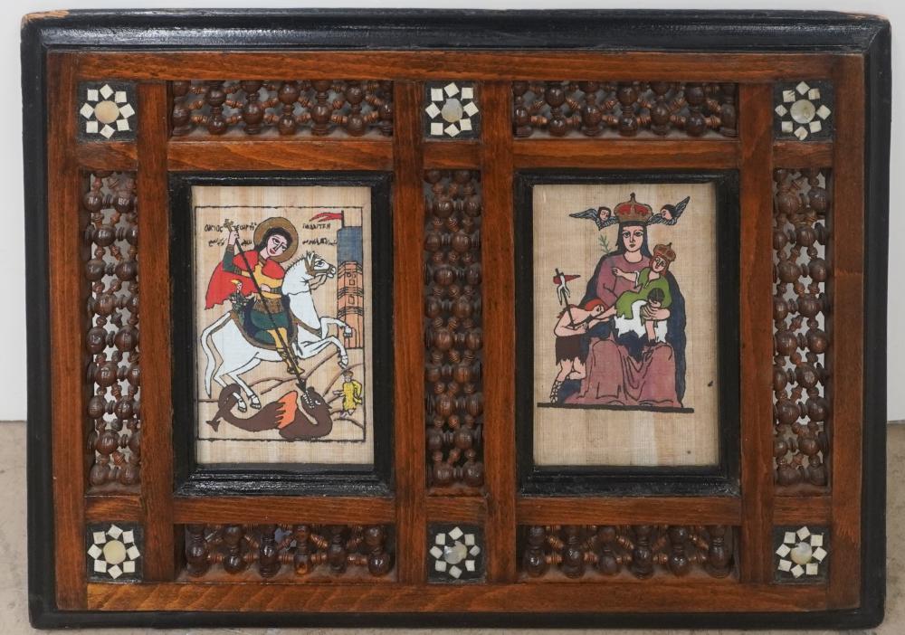 PAIR GREEK ICONS OF ST. GEORGE