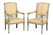 PAIR GREY PAINTED DIRECTOIRE S