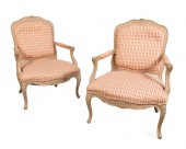 PAIR GREY PAINTED LOUIS XV STY