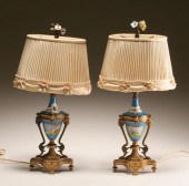 Pair hand painted French porce