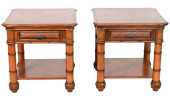 PAIR HAVERTYS FAUX BAMBOO AND