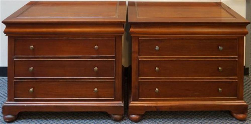 PAIR HEKMAN CHERRY FINISH CHESTS OF
