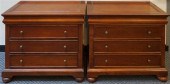 PAIR HEKMAN CHERRY FINISH CHES