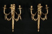PAIR HENRI VIAN STYLE GILT BRO