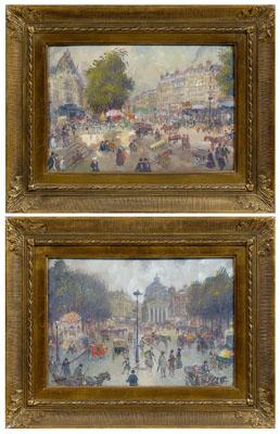 Pair Henry Grenier gouaches