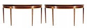Pair Hepplewhite style inlaid