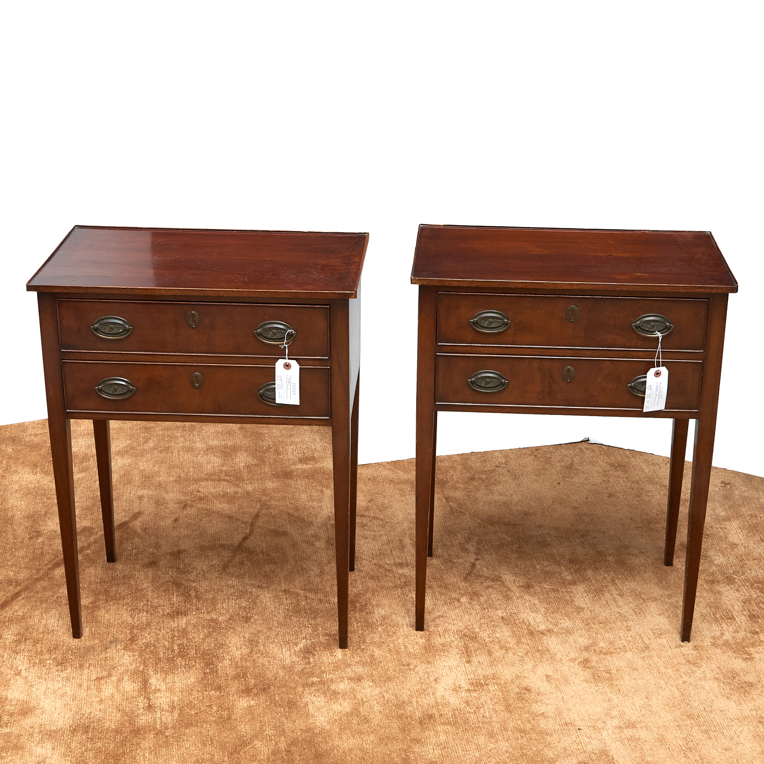 PAIR HEPPLEWHITE STYLE MAHOGANY