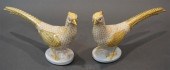 PAIR HEREND GOLD PHEASANTS, HE
