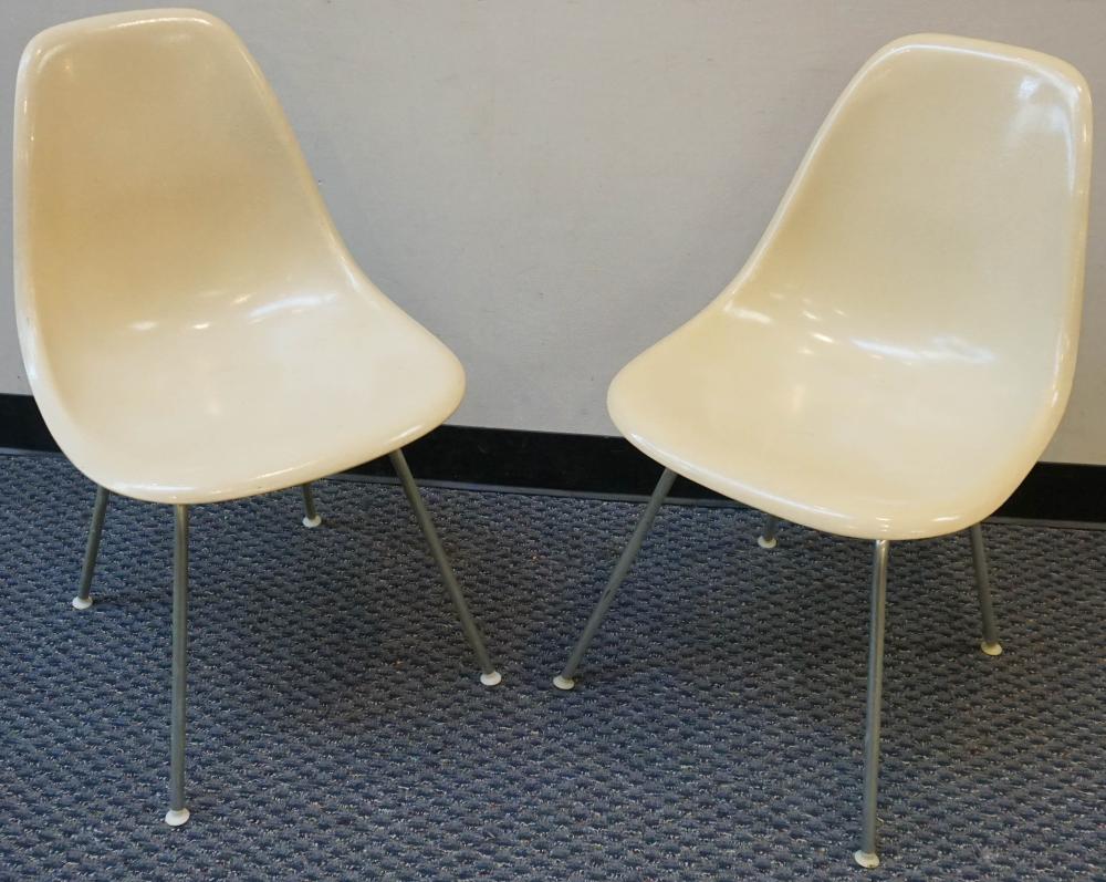 PAIR HERMAN MILLER STEEL AND MOLDED